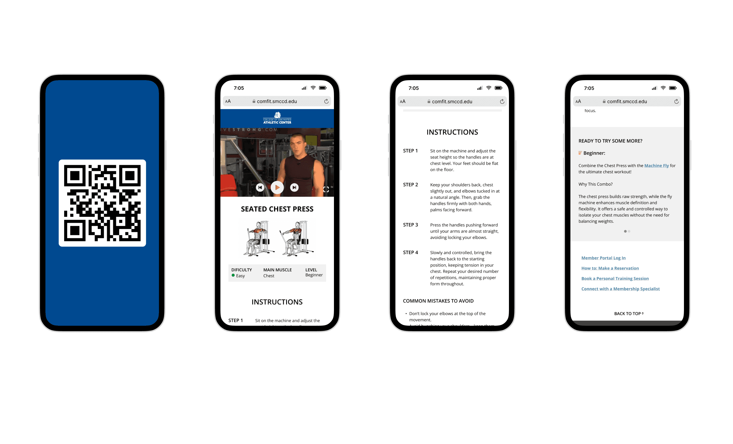four high fidelity prototypes of the app