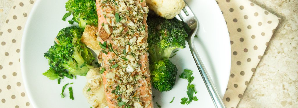 almond and herb salmon