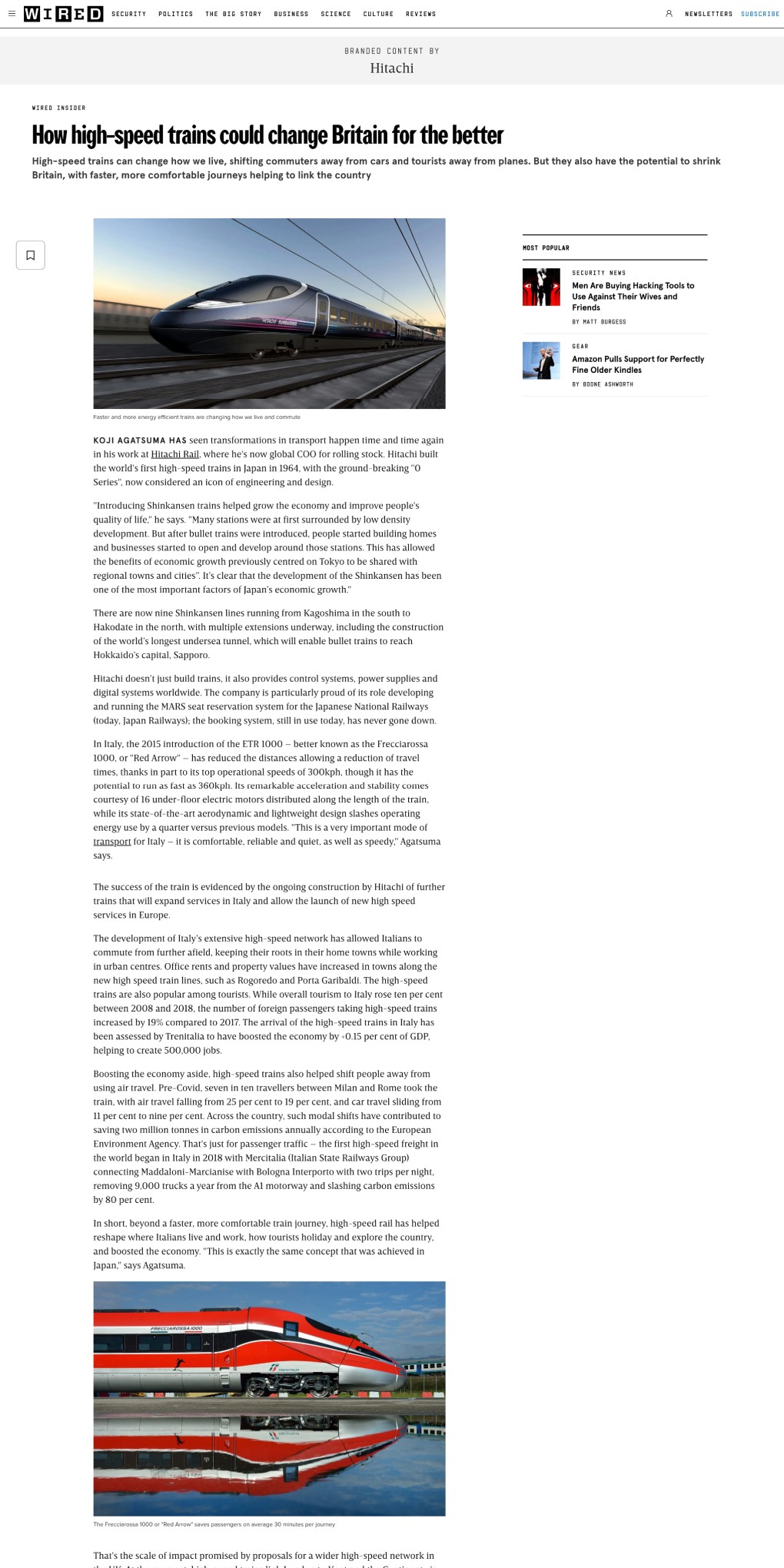 Screenshot of the article