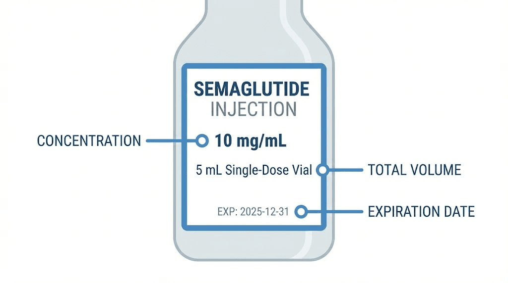 How to read a semaglutide vial label for accurate dosing