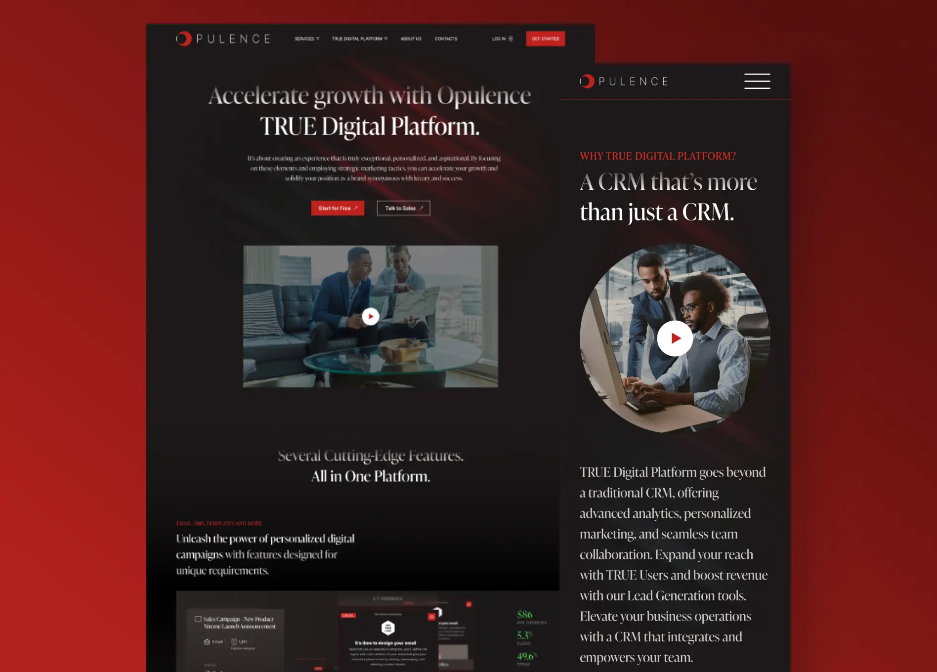 Opulence website comps.