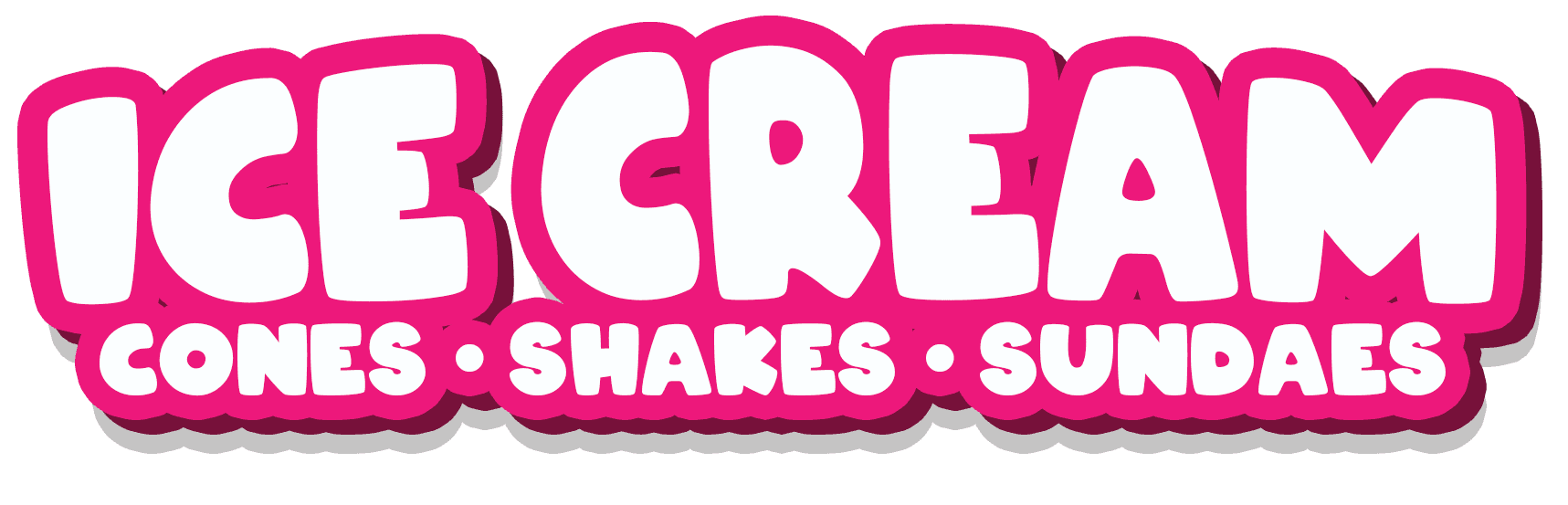 Ice cream favorites from North End Pizza in Virginia Beach, including milkshakes, Avalanche shake with toppings, hand-dipped ice cream, banana split, and ice cream sundaes, a local favorite since 1987