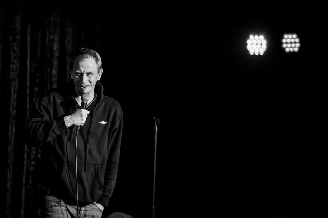 Davey Wester B&W photo at the Comedy Mothership