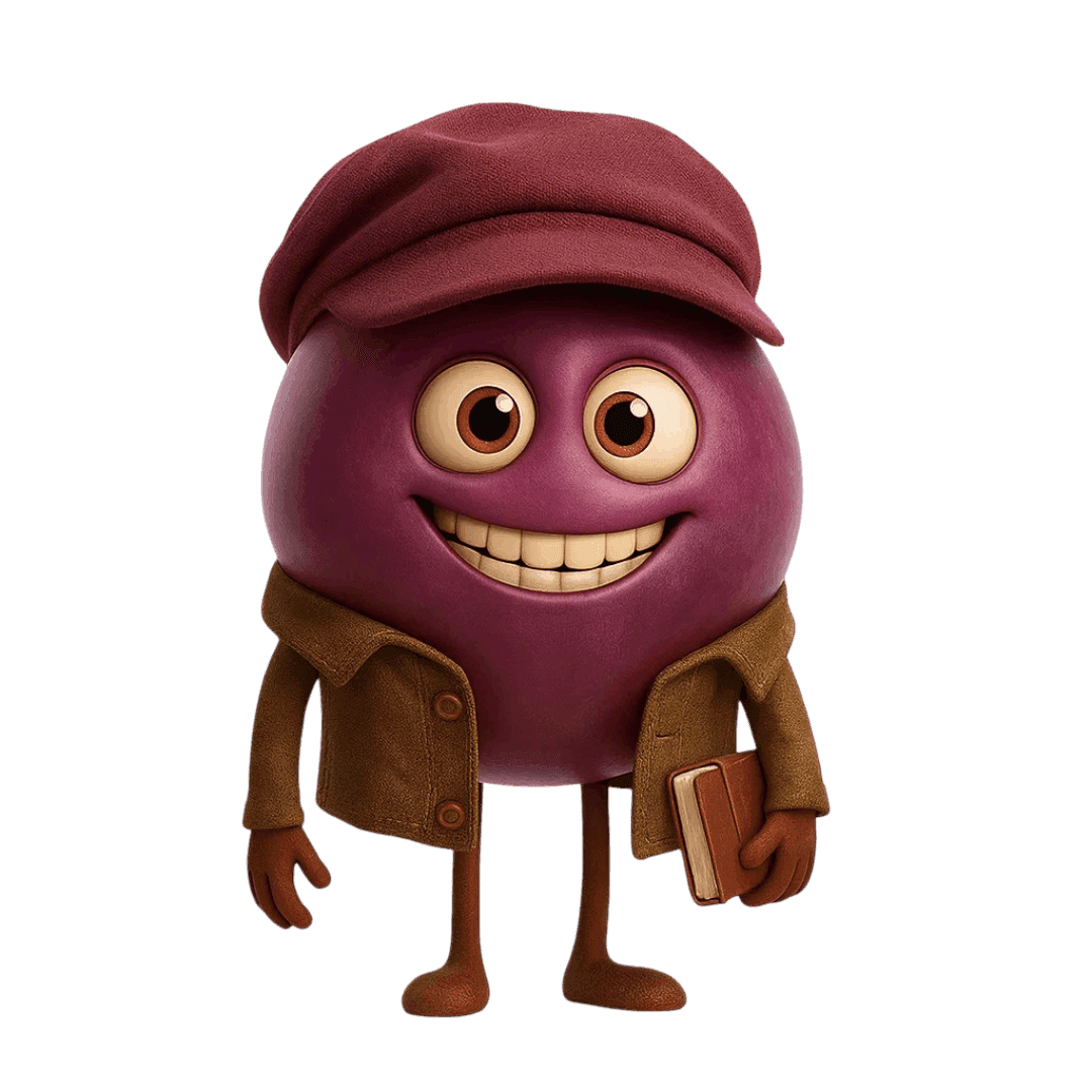 Tinta Cão grape berry illustration for wine education.