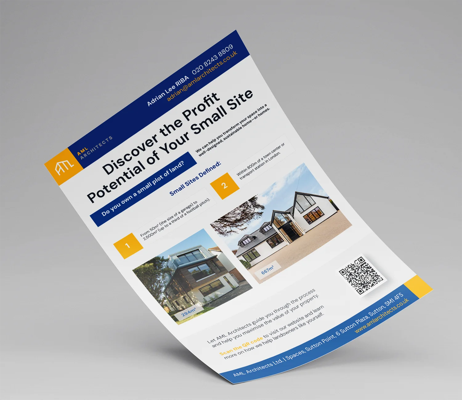 architect brand design for a flyer