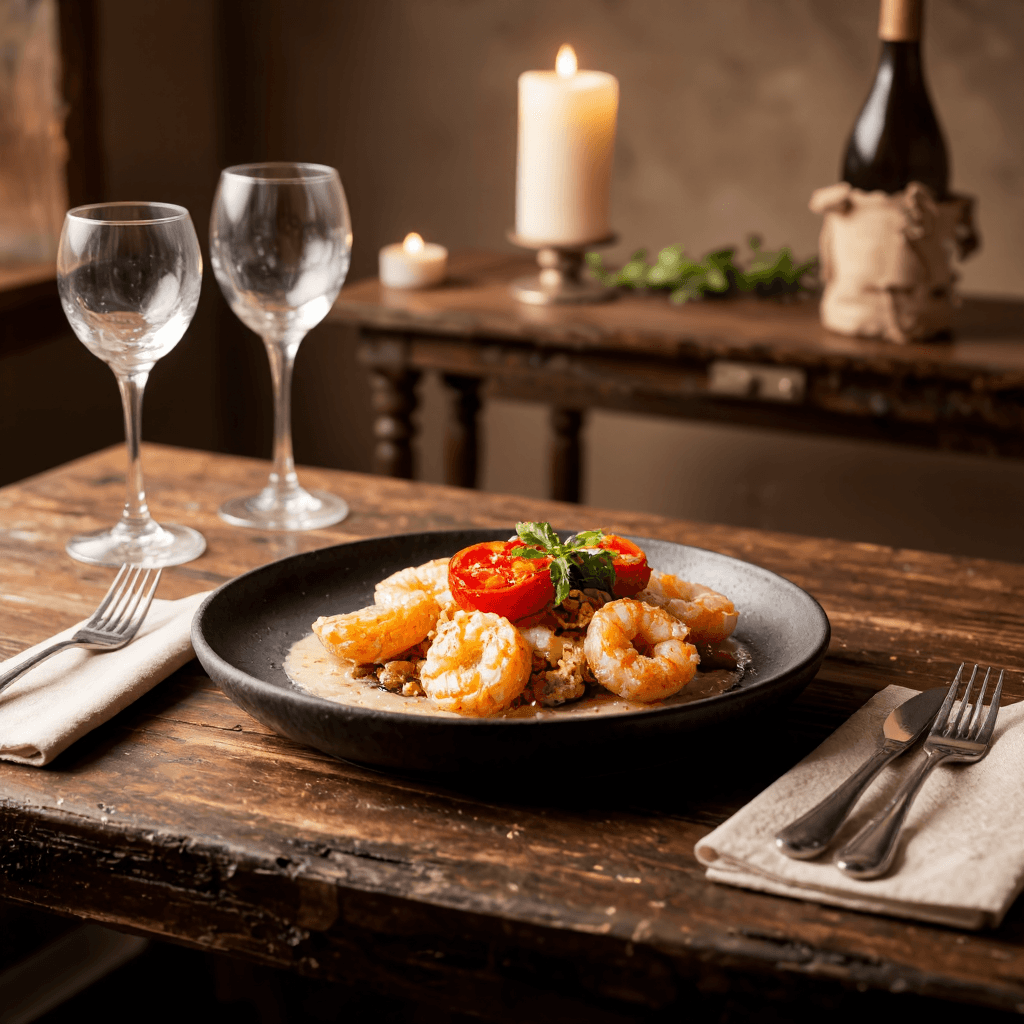 product photography of Gourmet Seafood Dish