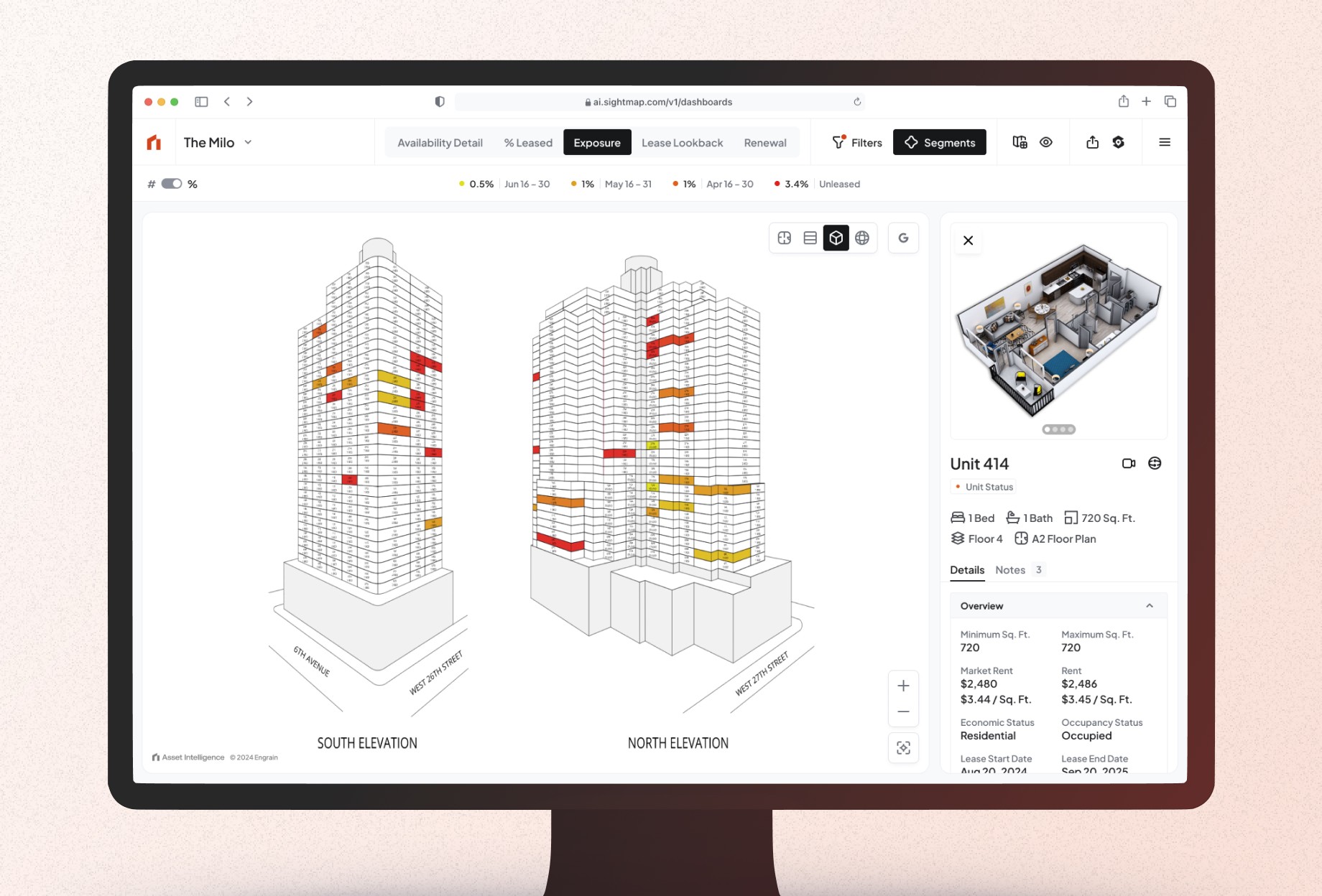 Elevation view of a property within Asset Intelligence.