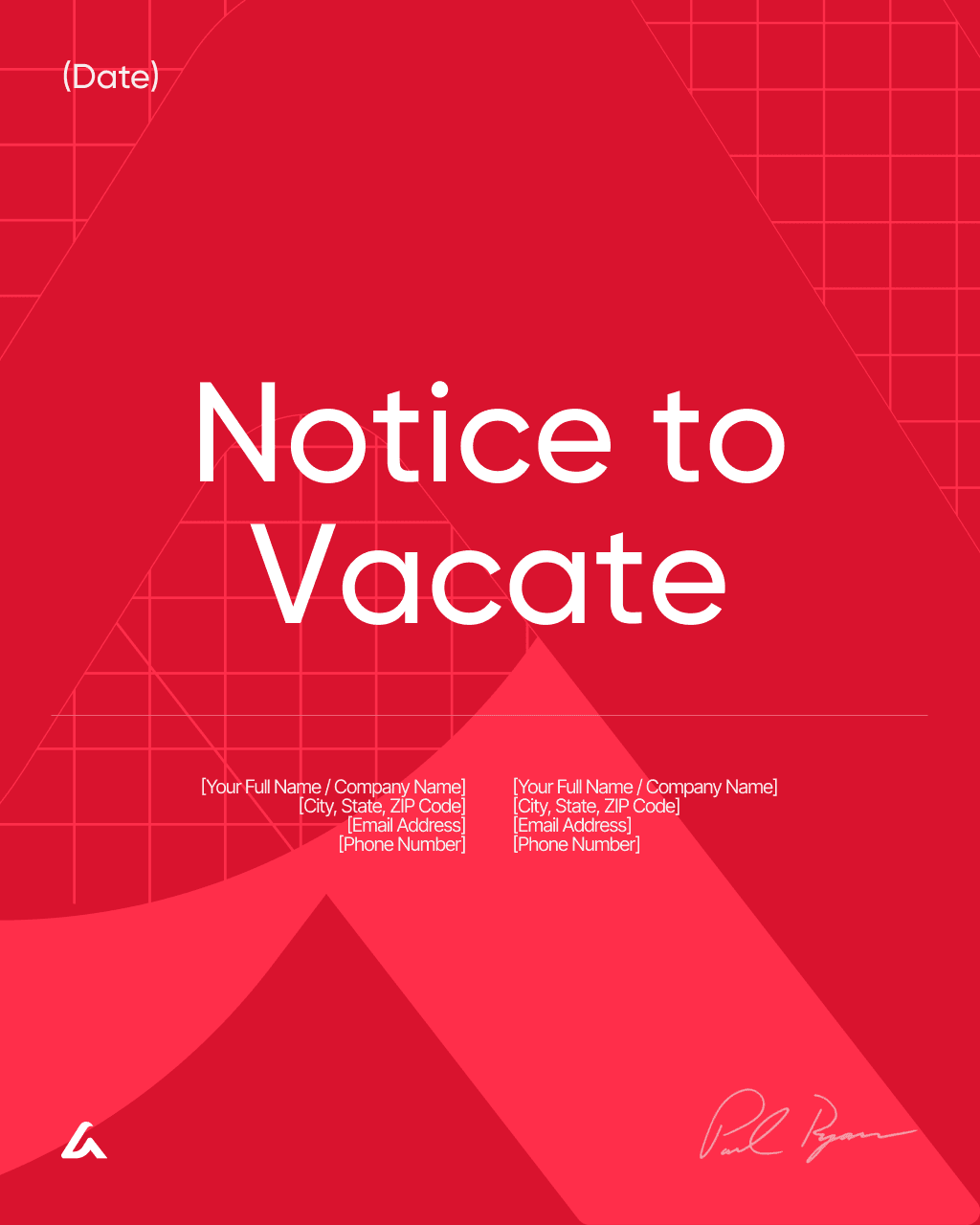 Notice to Vacate