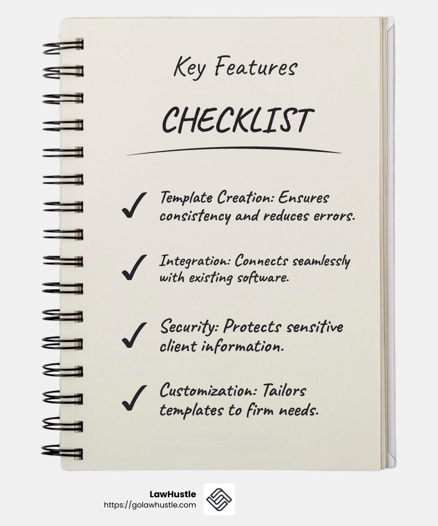 Importance of Customization in Legal Document Automation - legal document automation tool for law firms infographic checklist-notebook