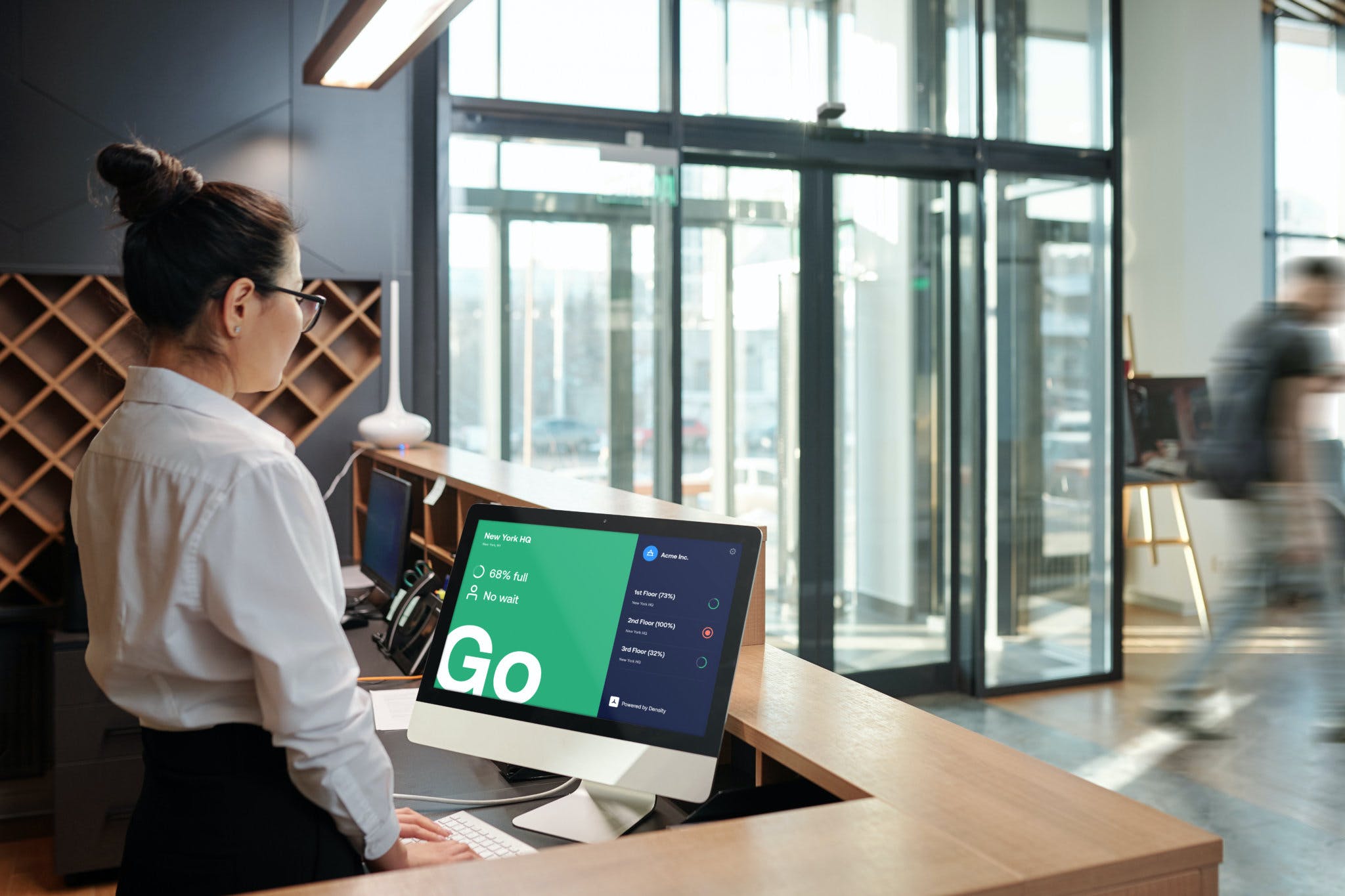 Density safe display being used in POS in a retail location 