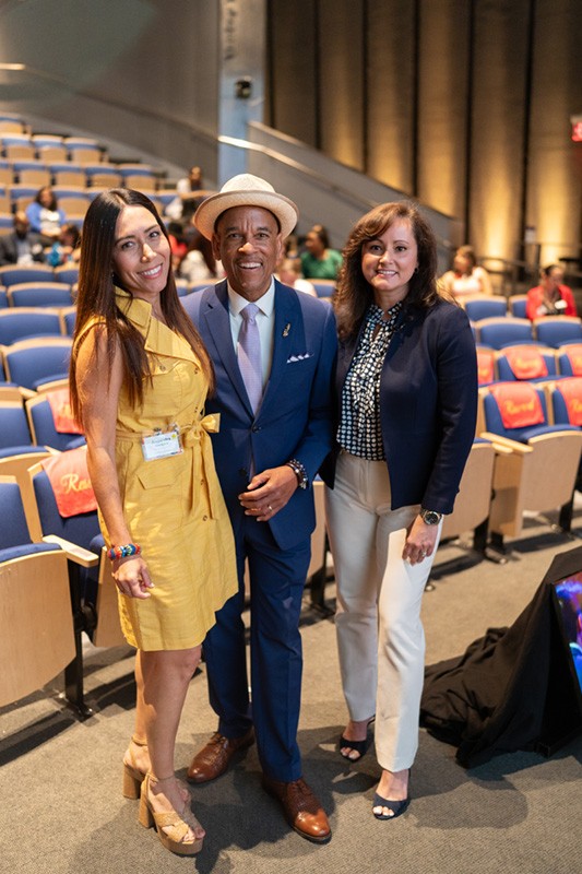 Alejandra Copeland networking at ALX Mercado