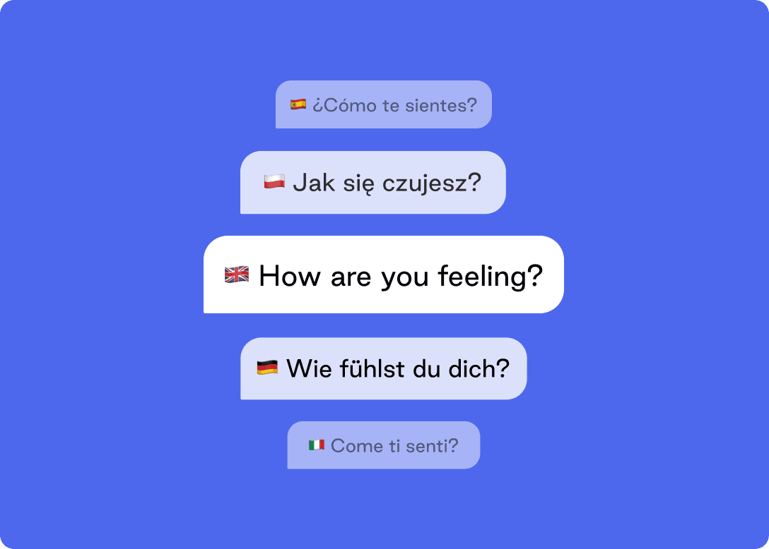 KAI supporting conversations in multiple languages.