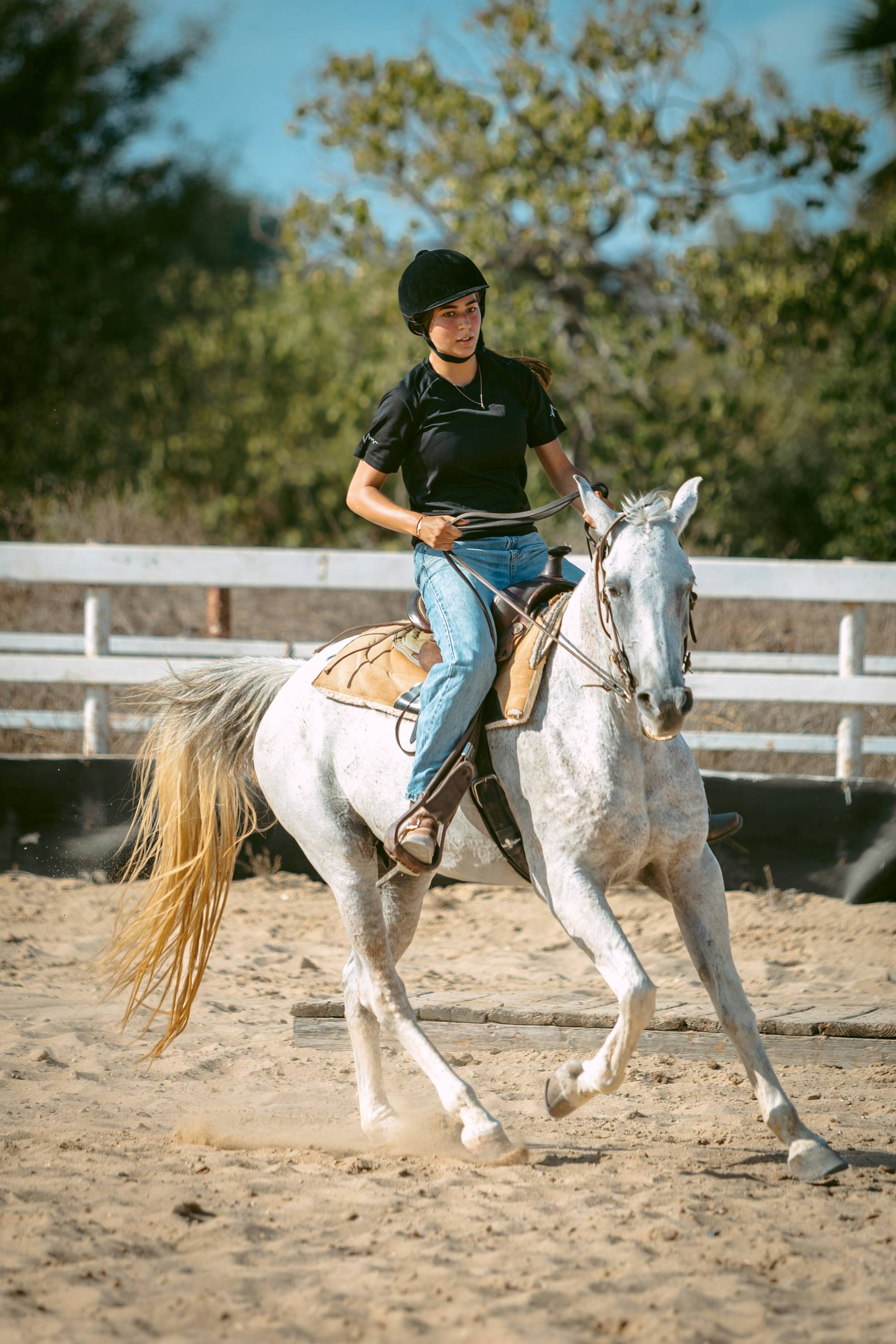 Youth Riding a Horse