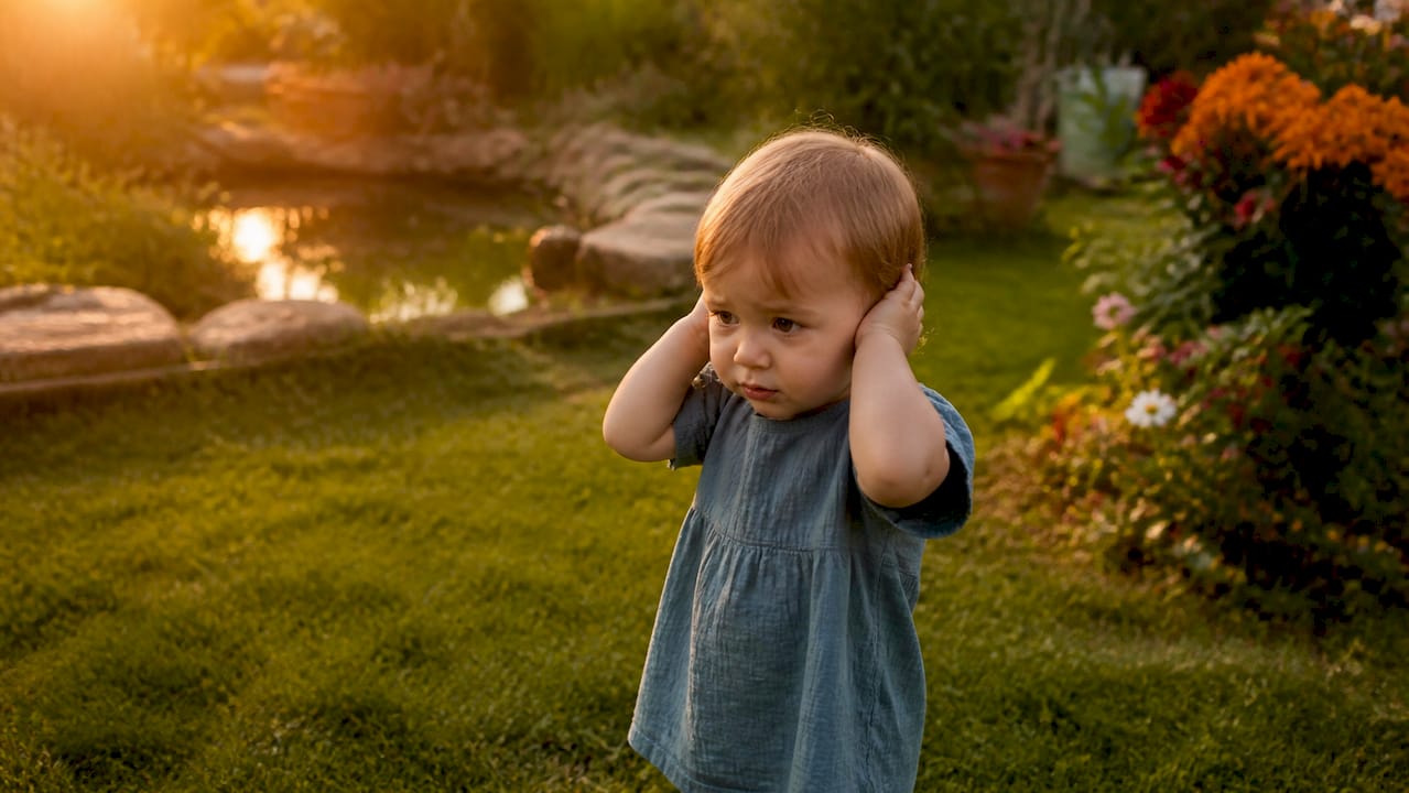 Niño tapándose los oídos por una reacción sensorial