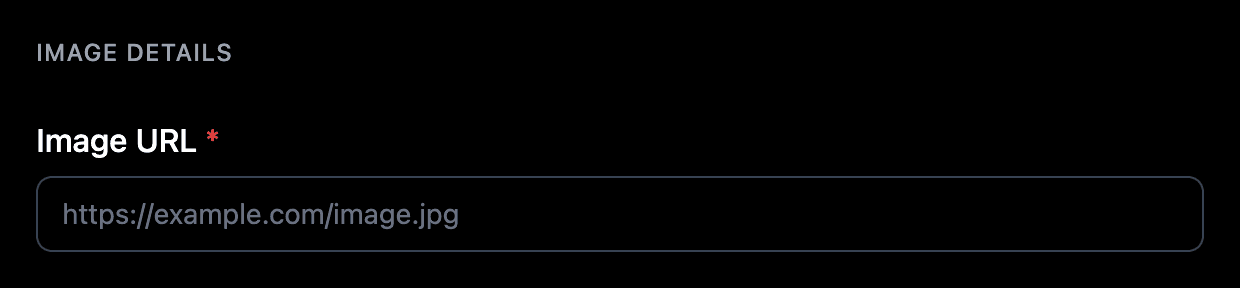Image URL field