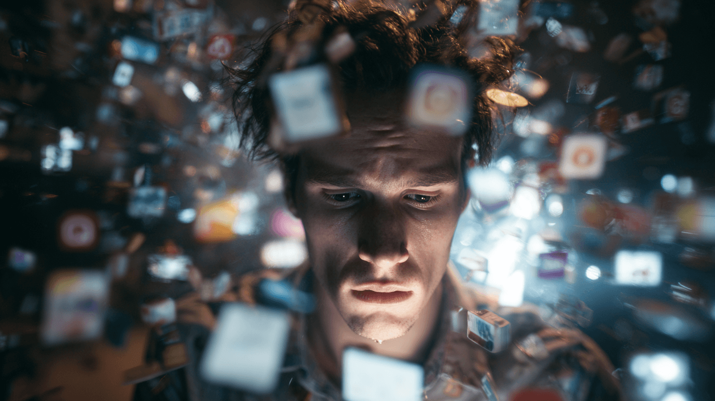 Modern office space with desks, computers, and plants, featuring large windows for natural light.