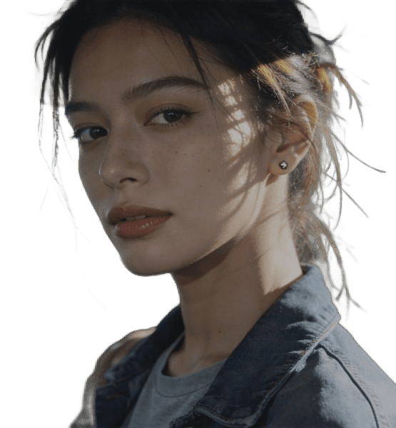 Transparent PNG portrait cutout created with APOB AI after using the AI background remover to make image transparent