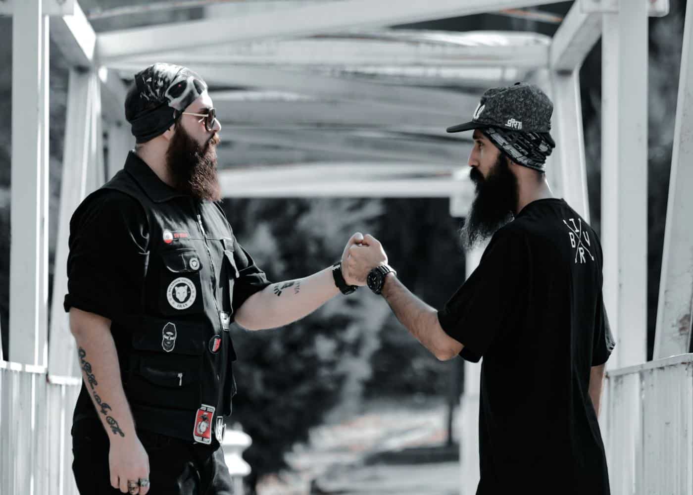 Beard Growth Vitamins - Two bearded men shaking hands