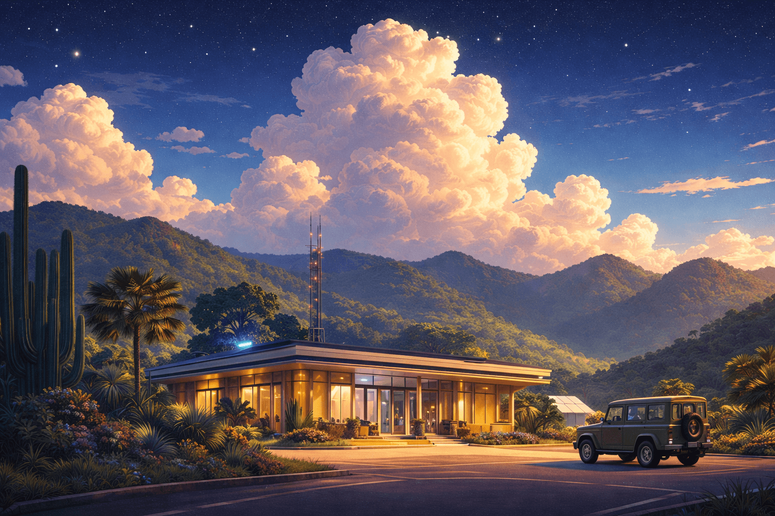 Abstract image of sky and defender