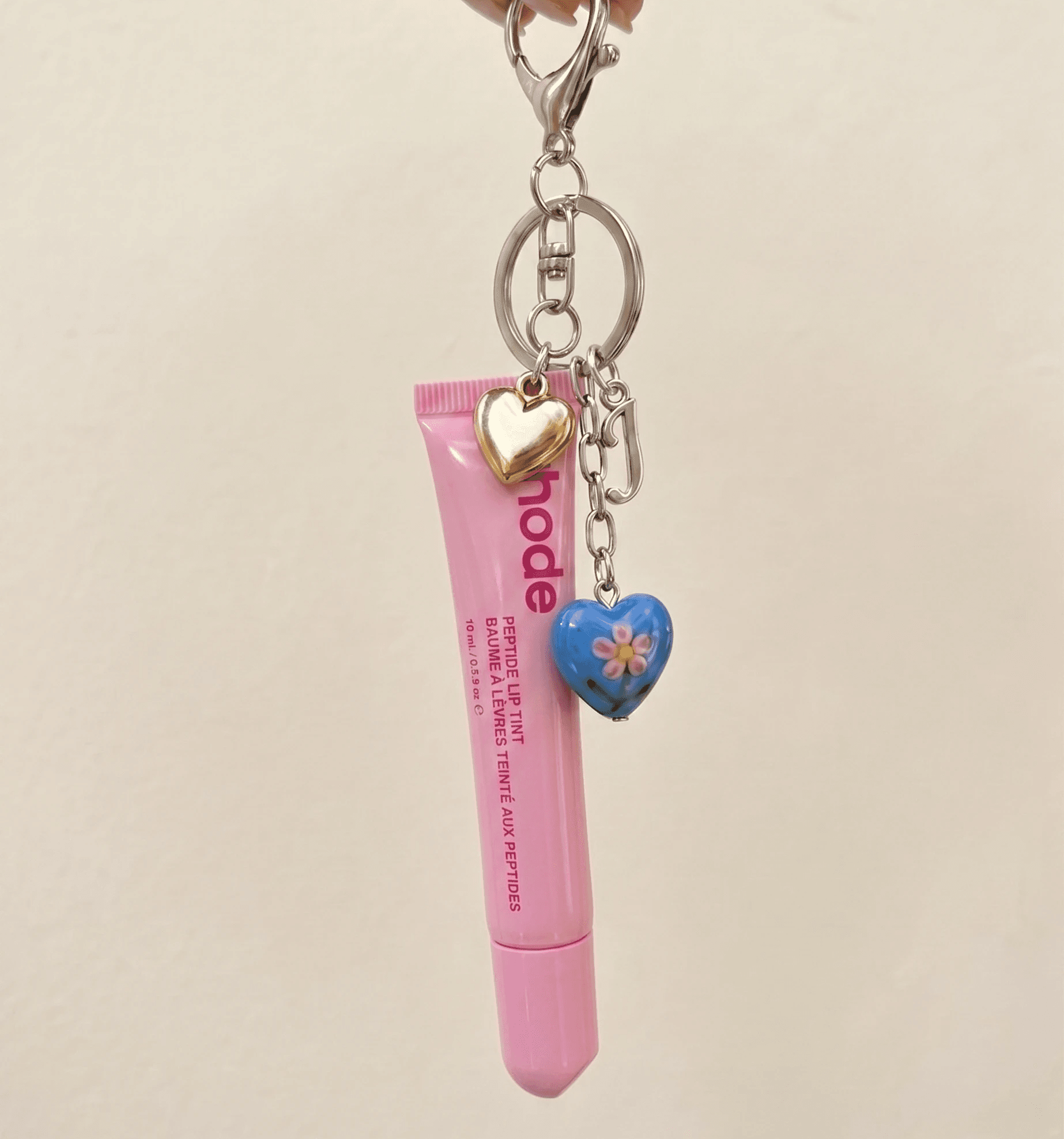 Lipstick with charms and keychains
