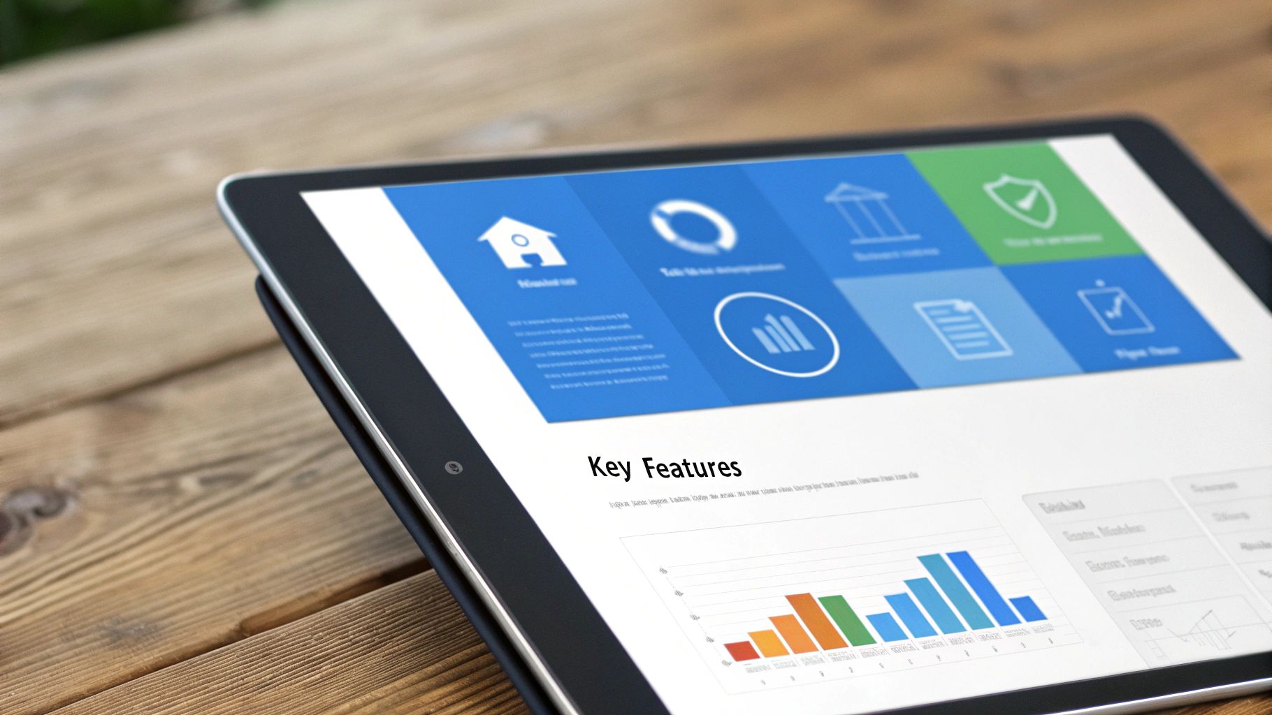 A person interacting with a modern, dynamic analytics dashboard on a screen