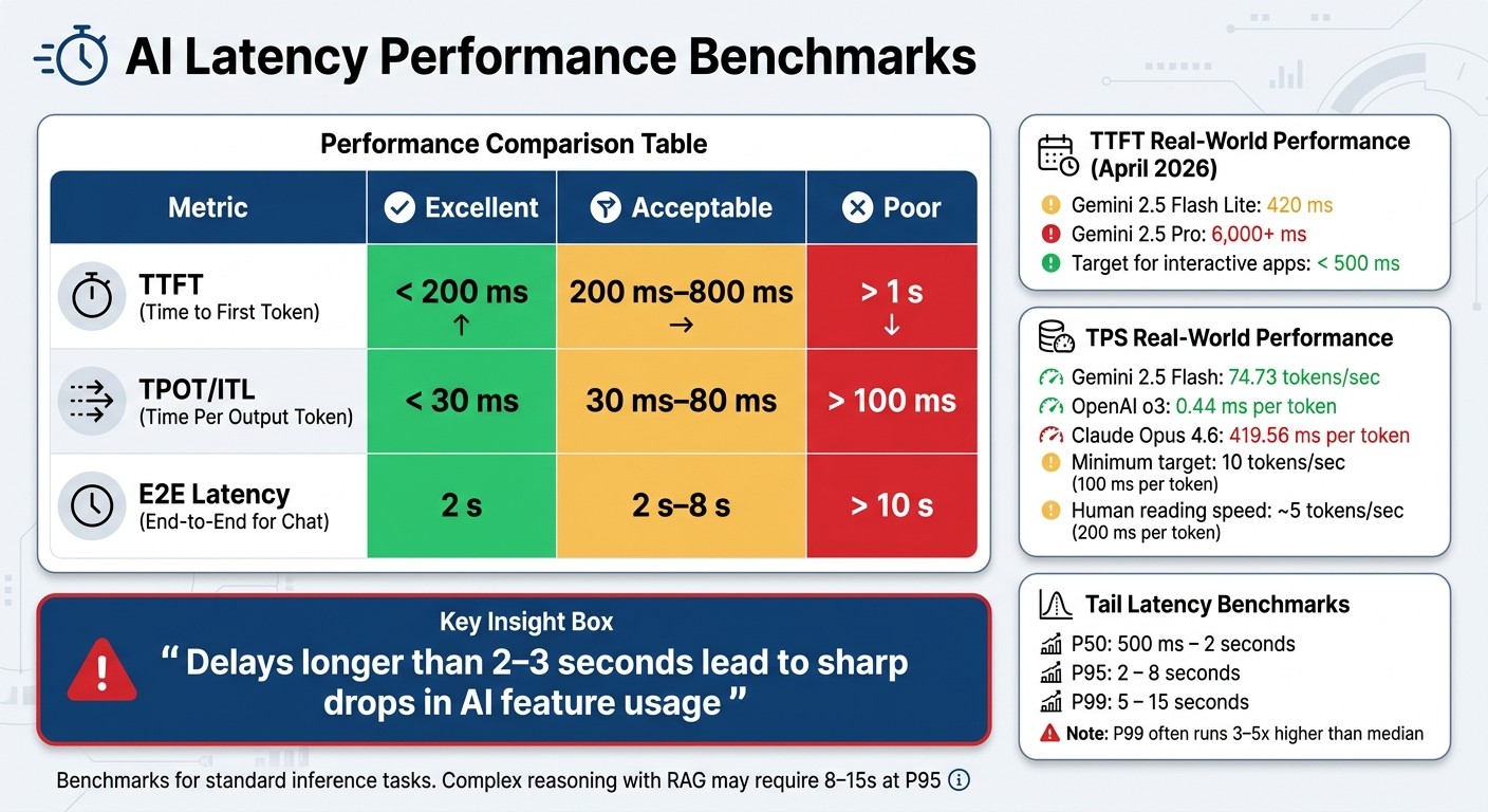 AI Latency Metrics Benchmarks: TTFT, TPOT, and End-to-End Performance Standards