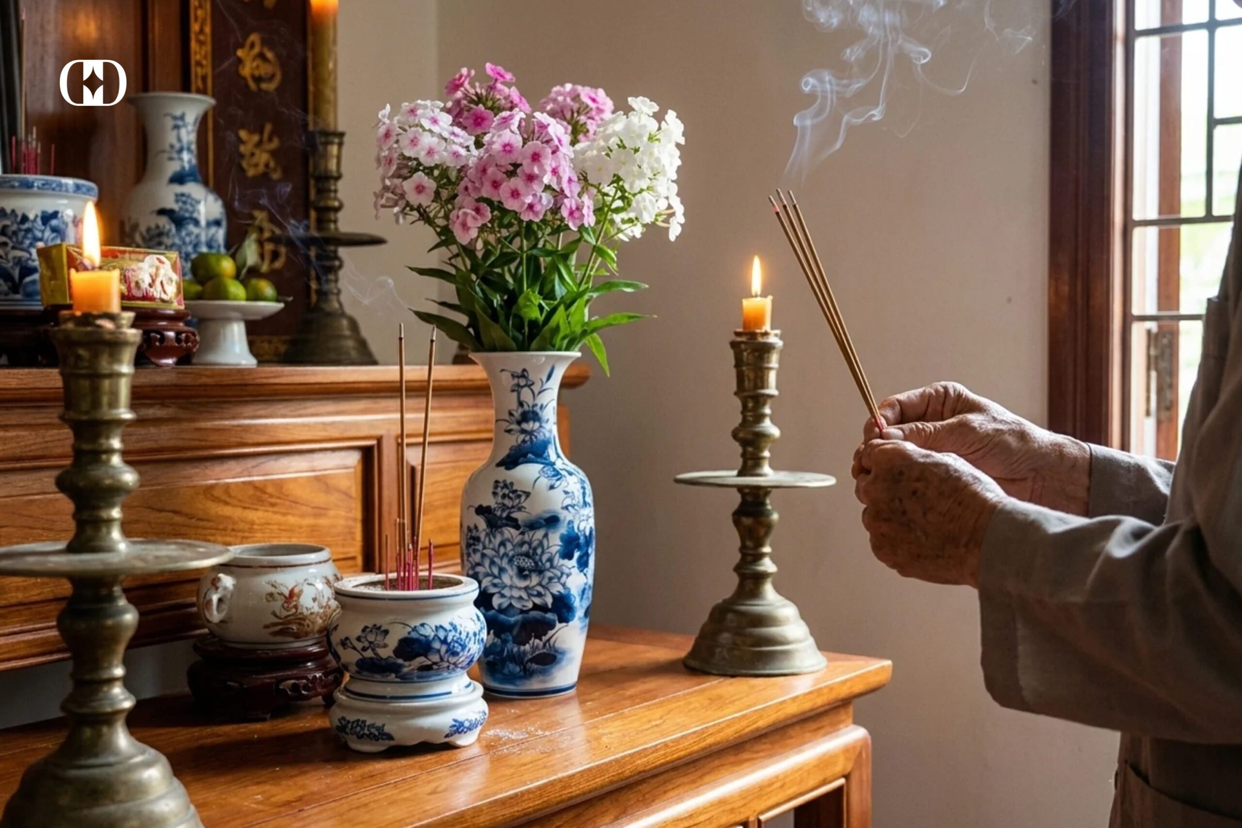 Quan niệm phong thủy về hoa phăng thắp hương