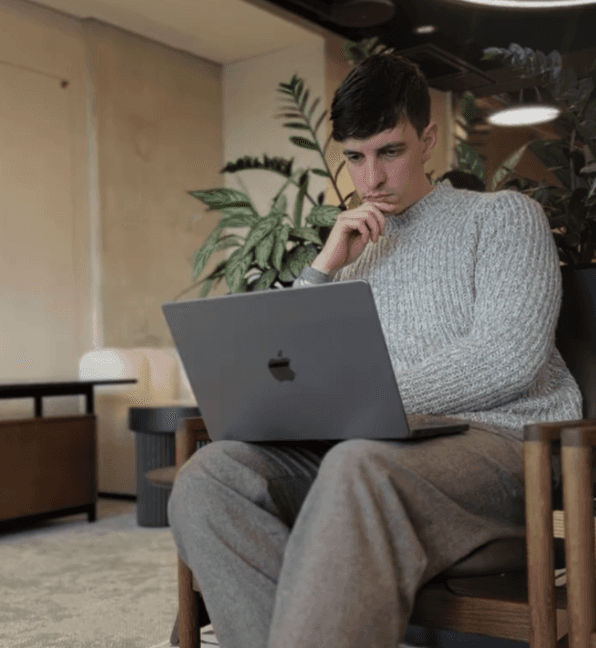 Man Using Tab