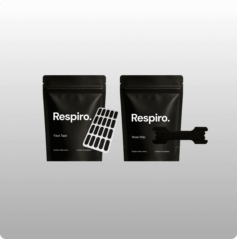 Conjunto de produtos Respiro para respiração nasal e bem-estar