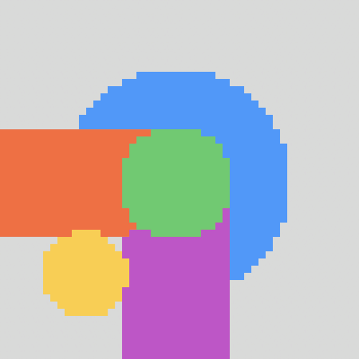 A visualization of selection hover areas for Figma