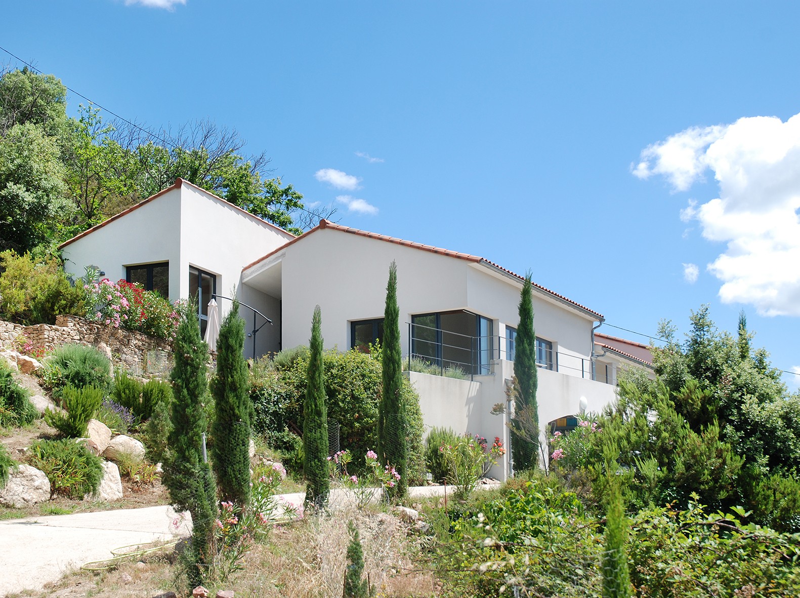 modern house with big windows