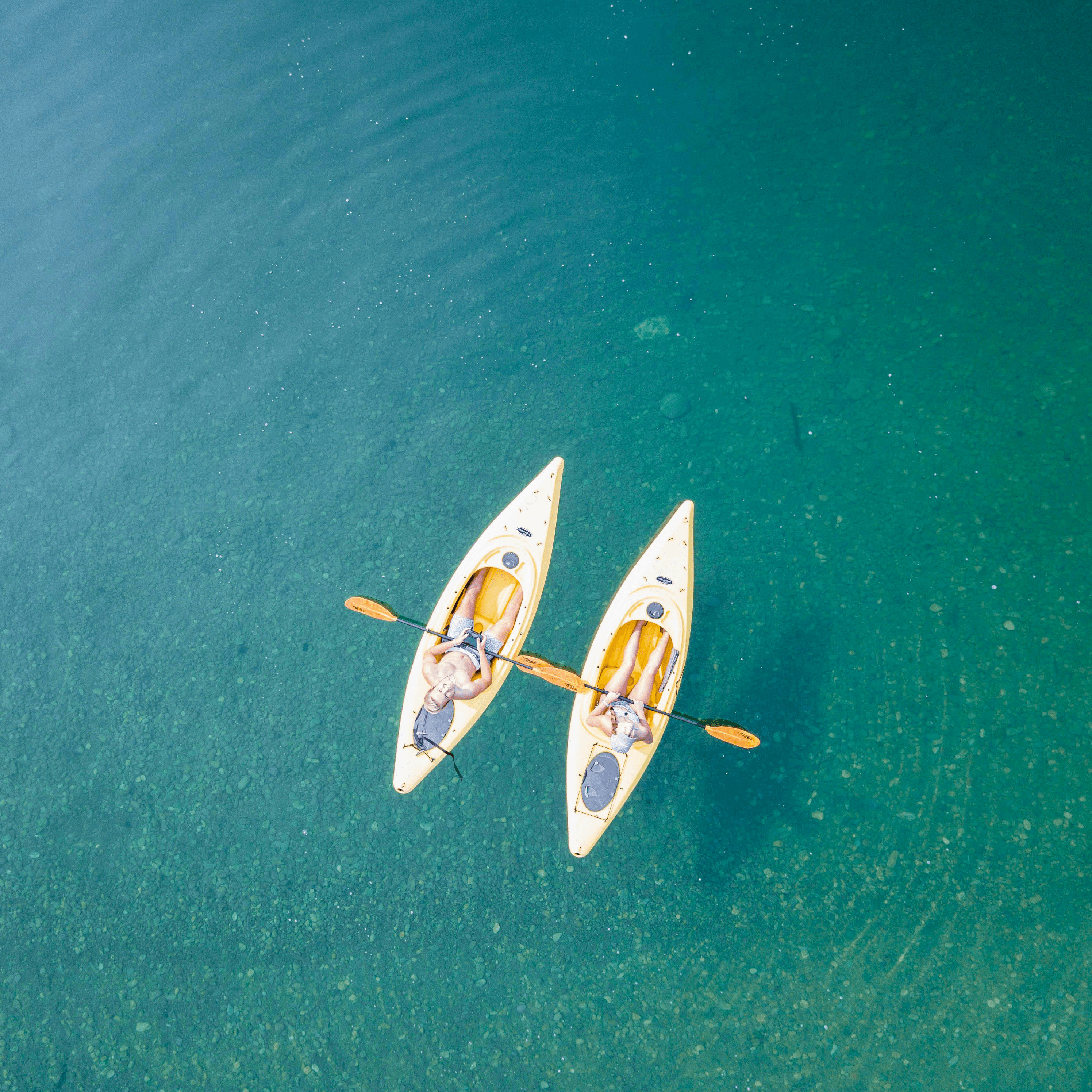 kayaking on a lake in beech mountain north carolina