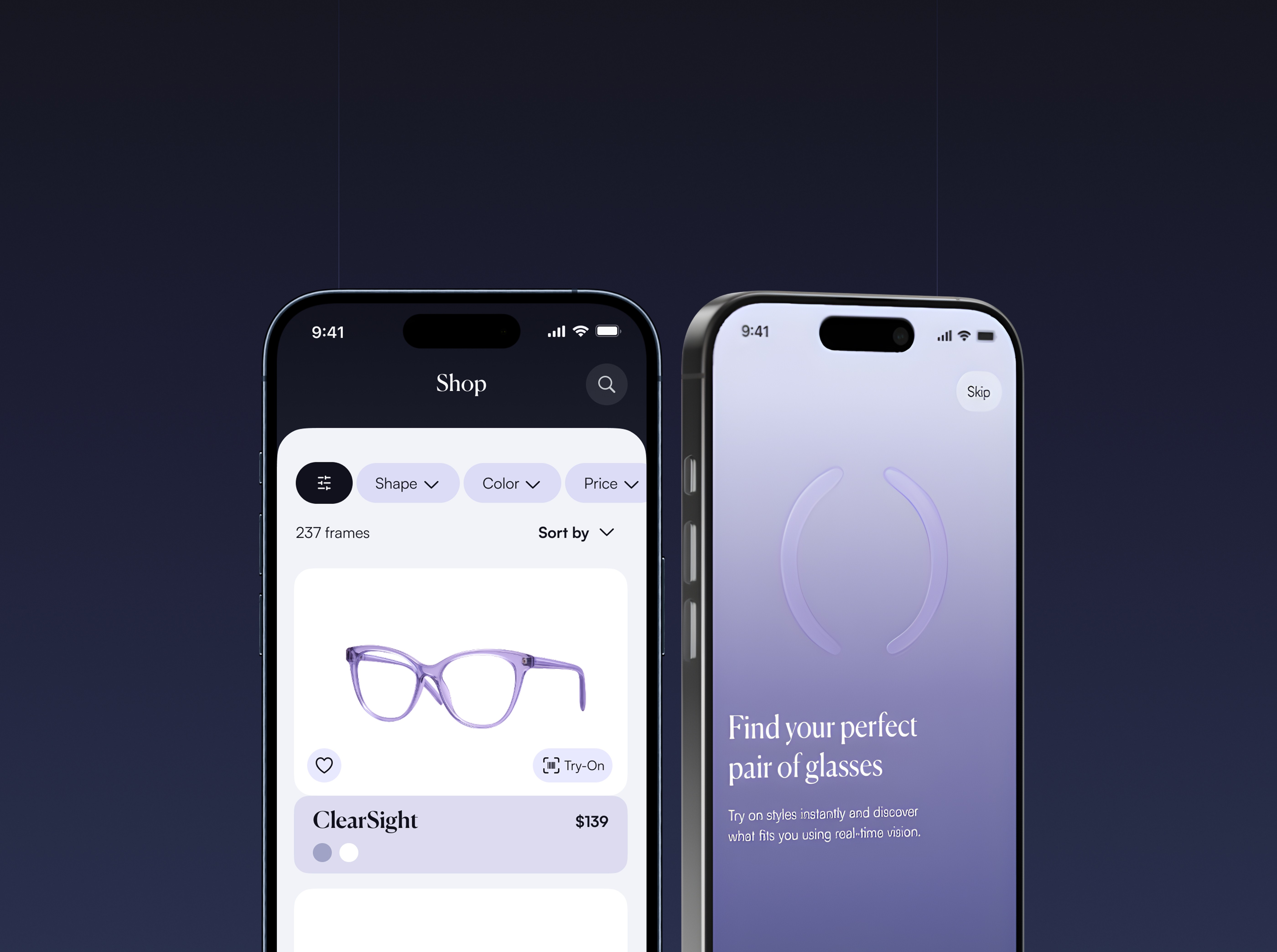 Two phones glasses app