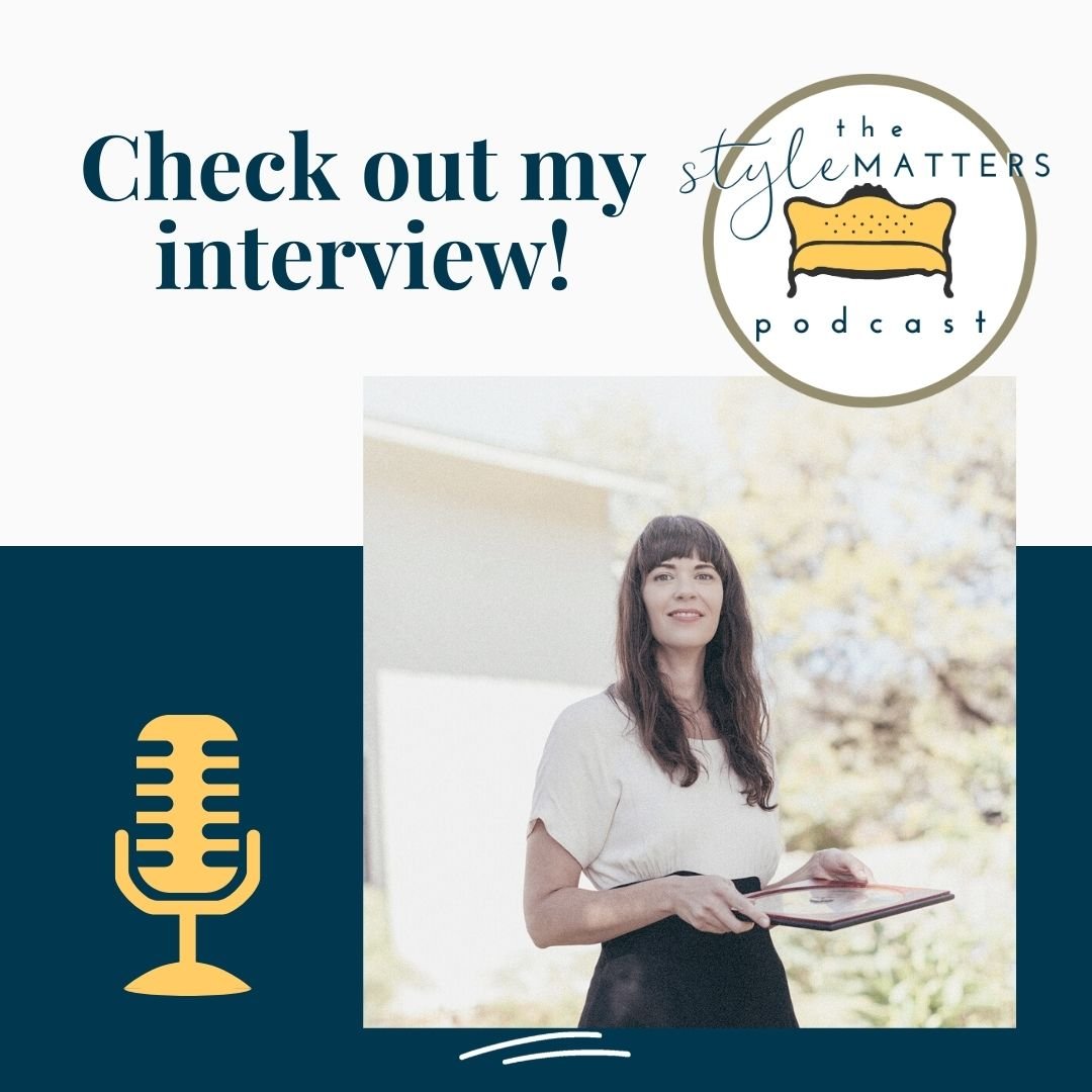 Promotional graphic for the Style Matters podcast interview