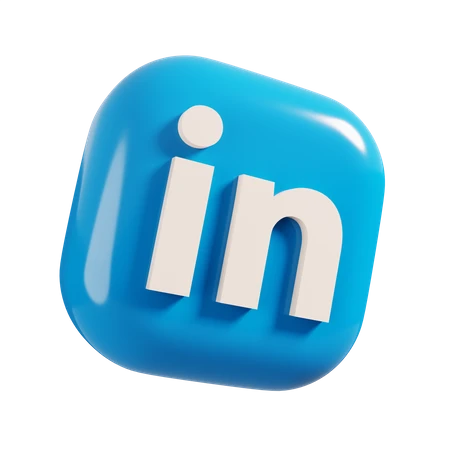 image 3D logo linkedin