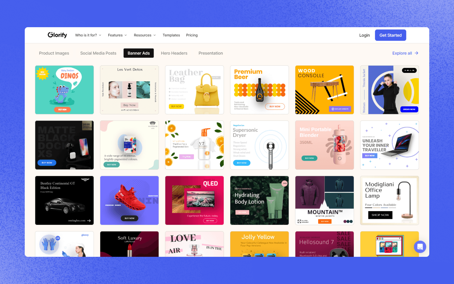 google ad templates glorifyapp