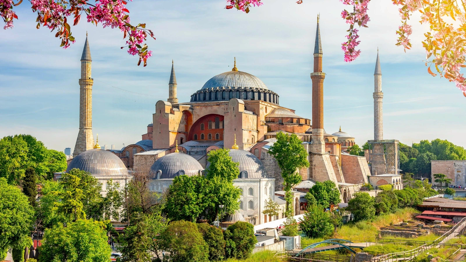 Hagia Sophia with blossoms