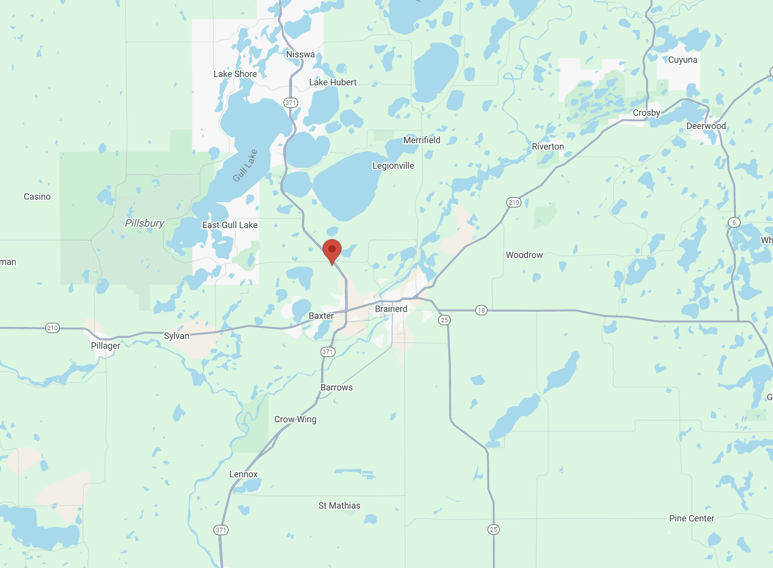 Map showing the Be Bold Balloons service area and delivery region highlighted with location markers