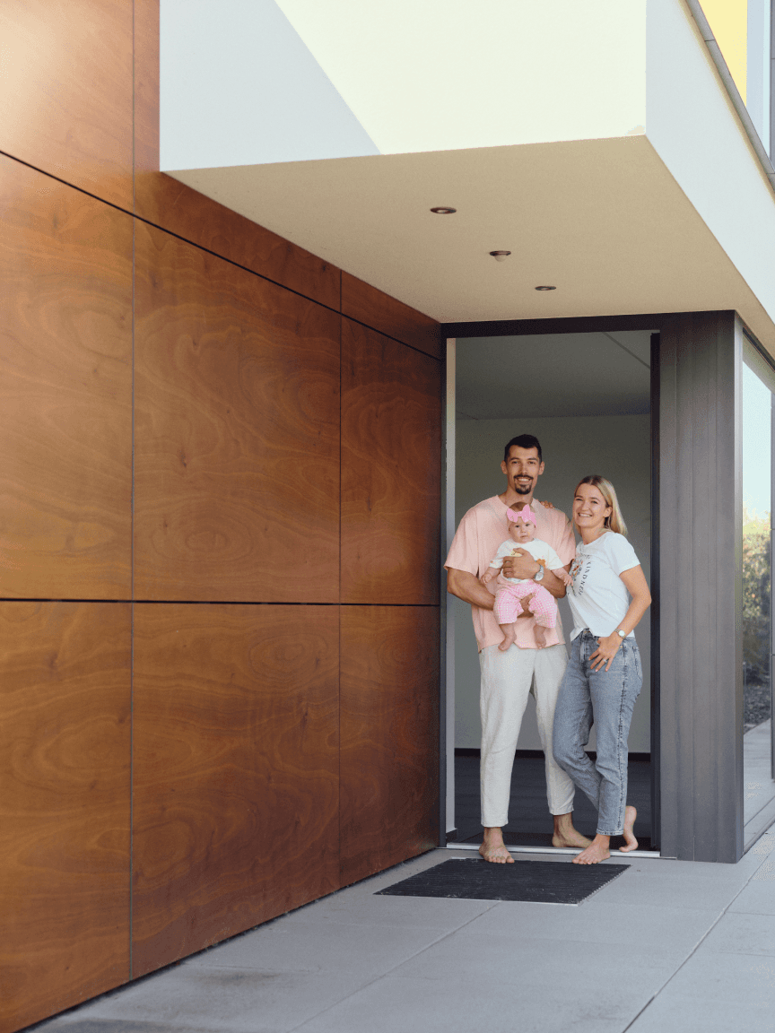 Photo of Luboš and his family.