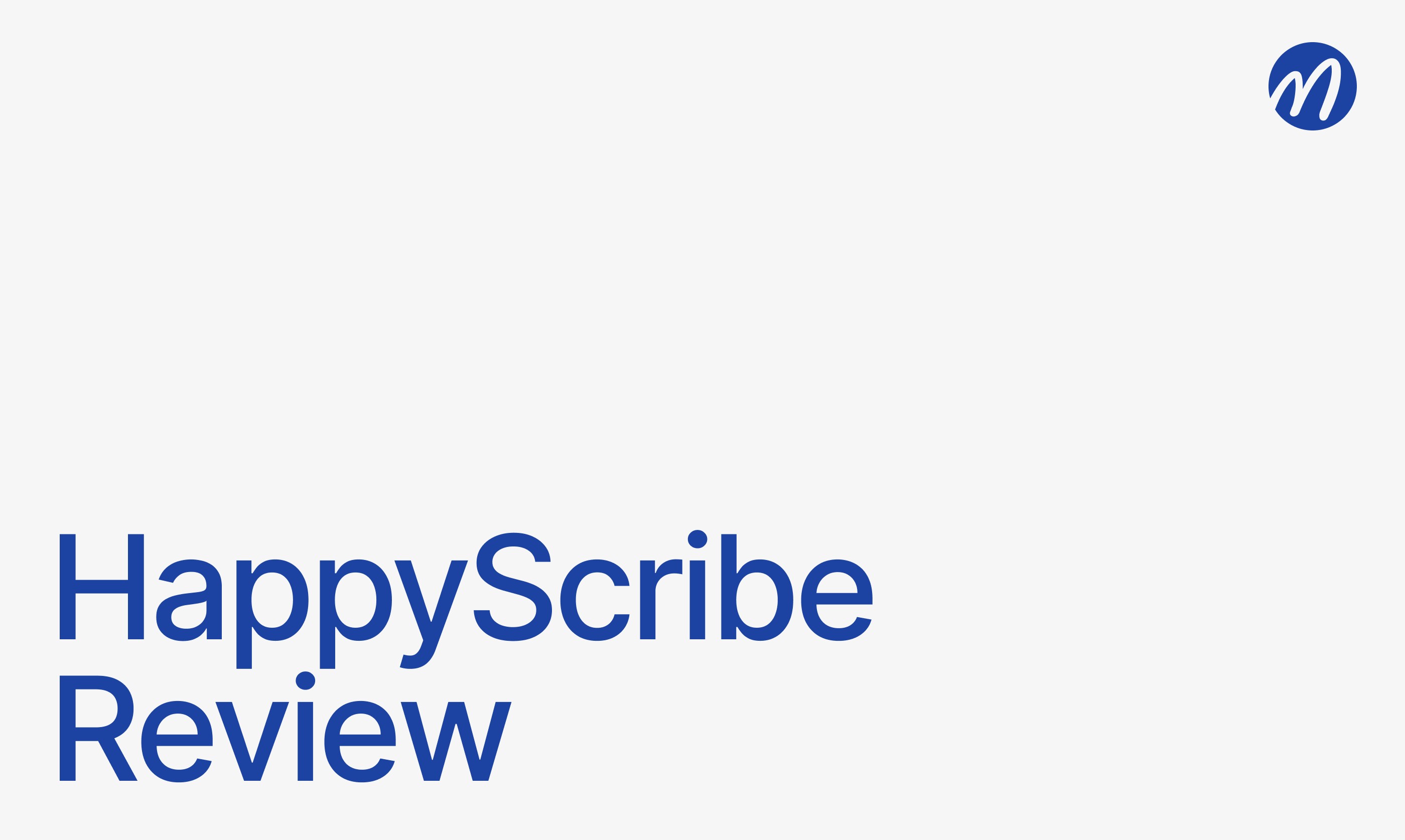 HappyScribe overview