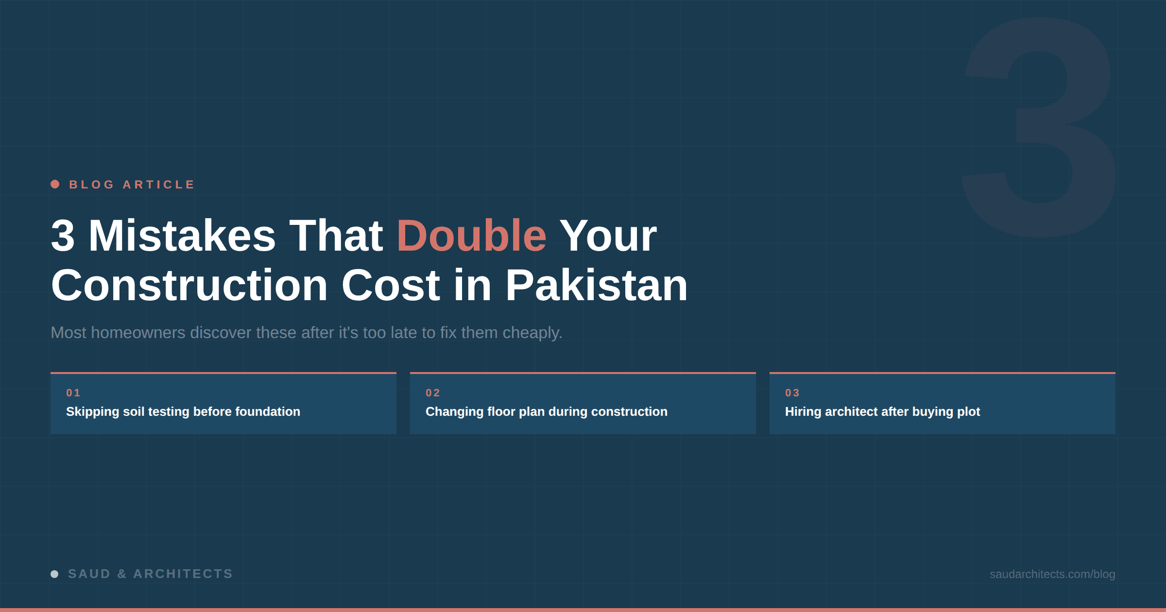 building mistakes Pakistan cost