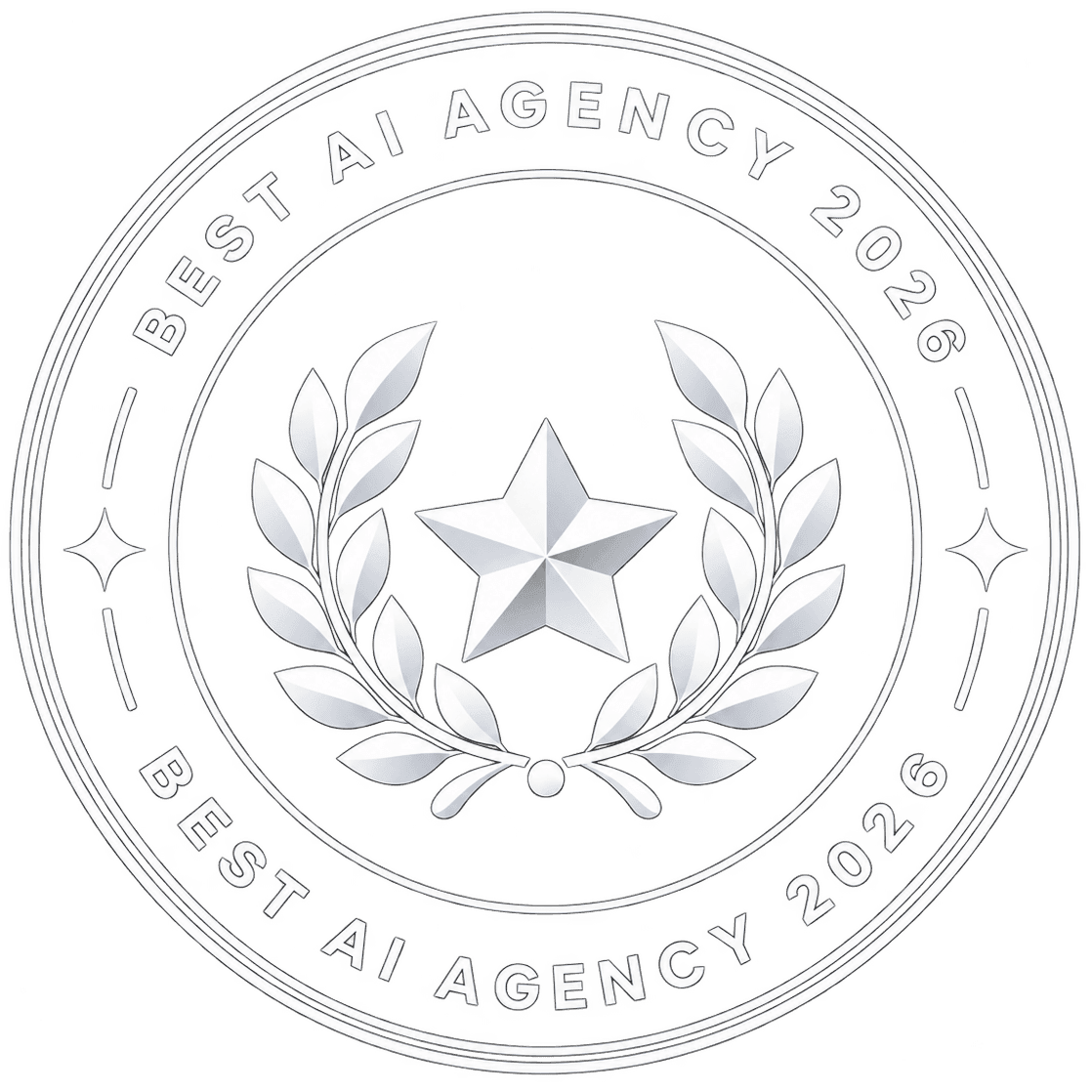 Best AI Agency 2026 award badge