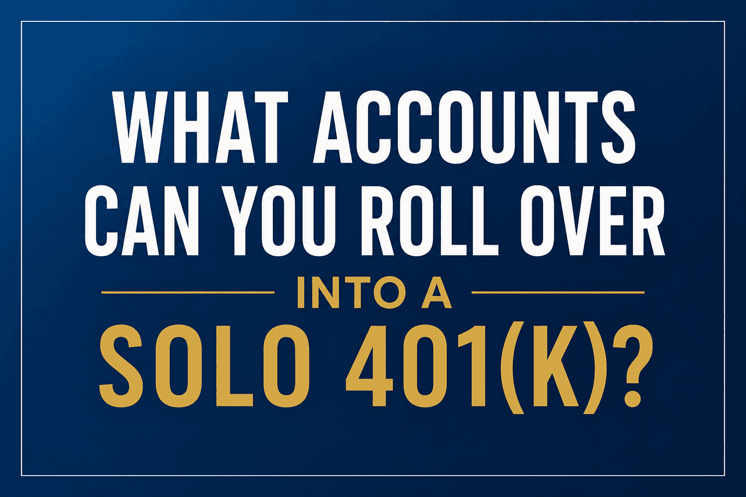 Account Can you roll over