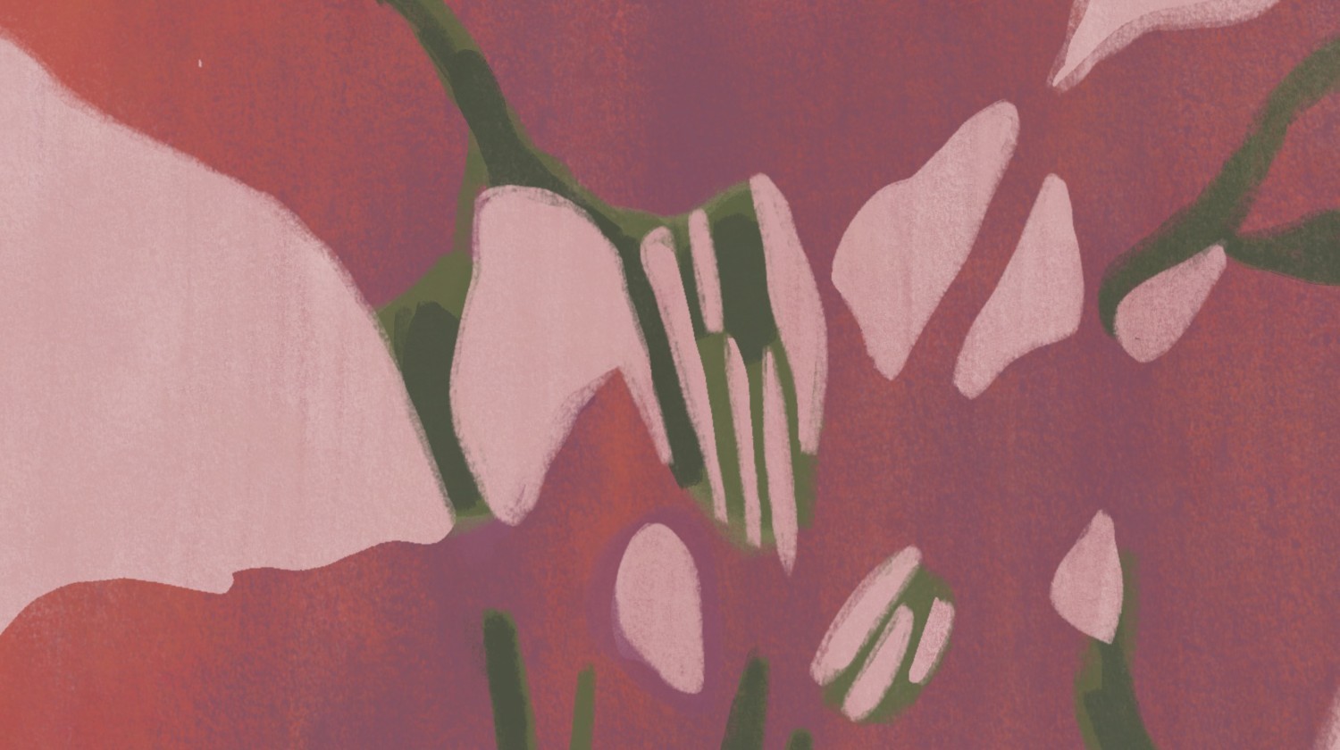 Detail of "Botanical Composition 01" — digital illustration by Katarzyna Księżopolska