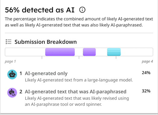 High school student reviewing AI detection policies for academic journal submissions on a laptop