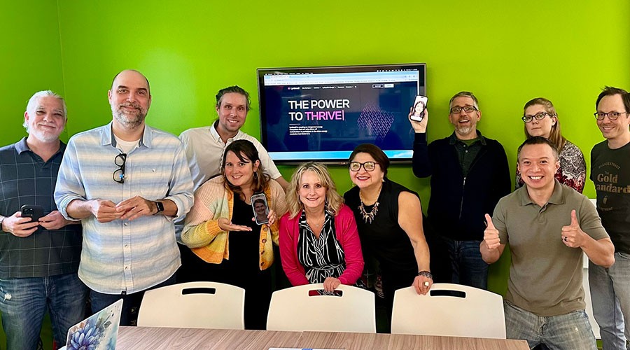 BrandExtract UX Department post-launch of a new website celebration