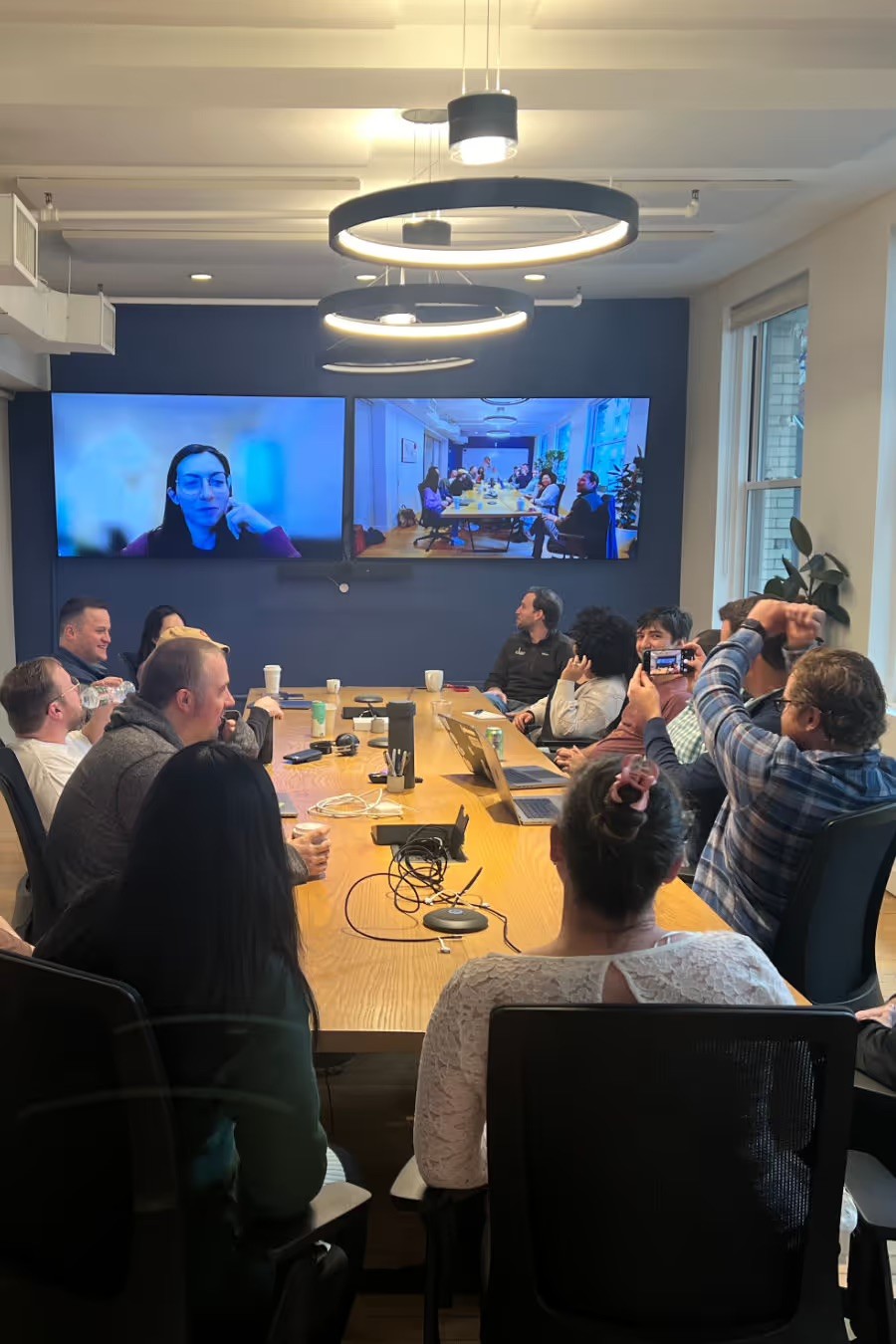 Clair team collaborating in a meeting room