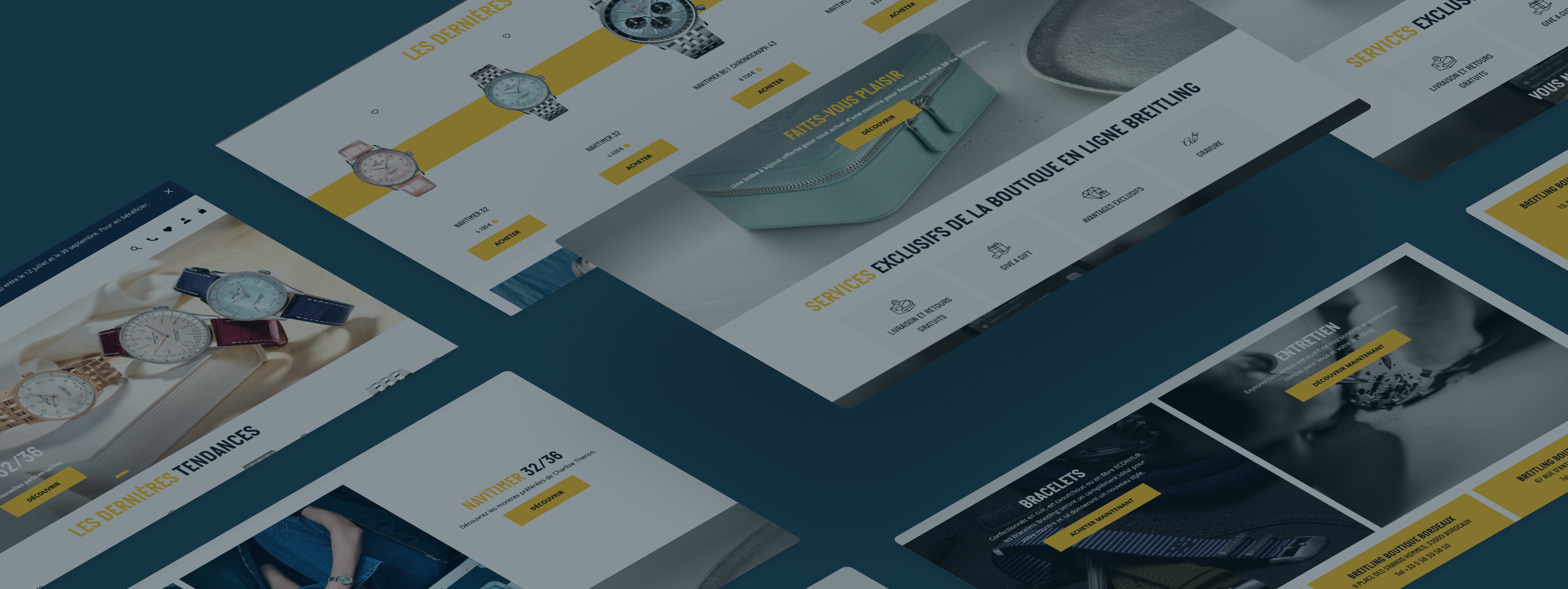 UX UI pages desktop site e commerce Breitling
