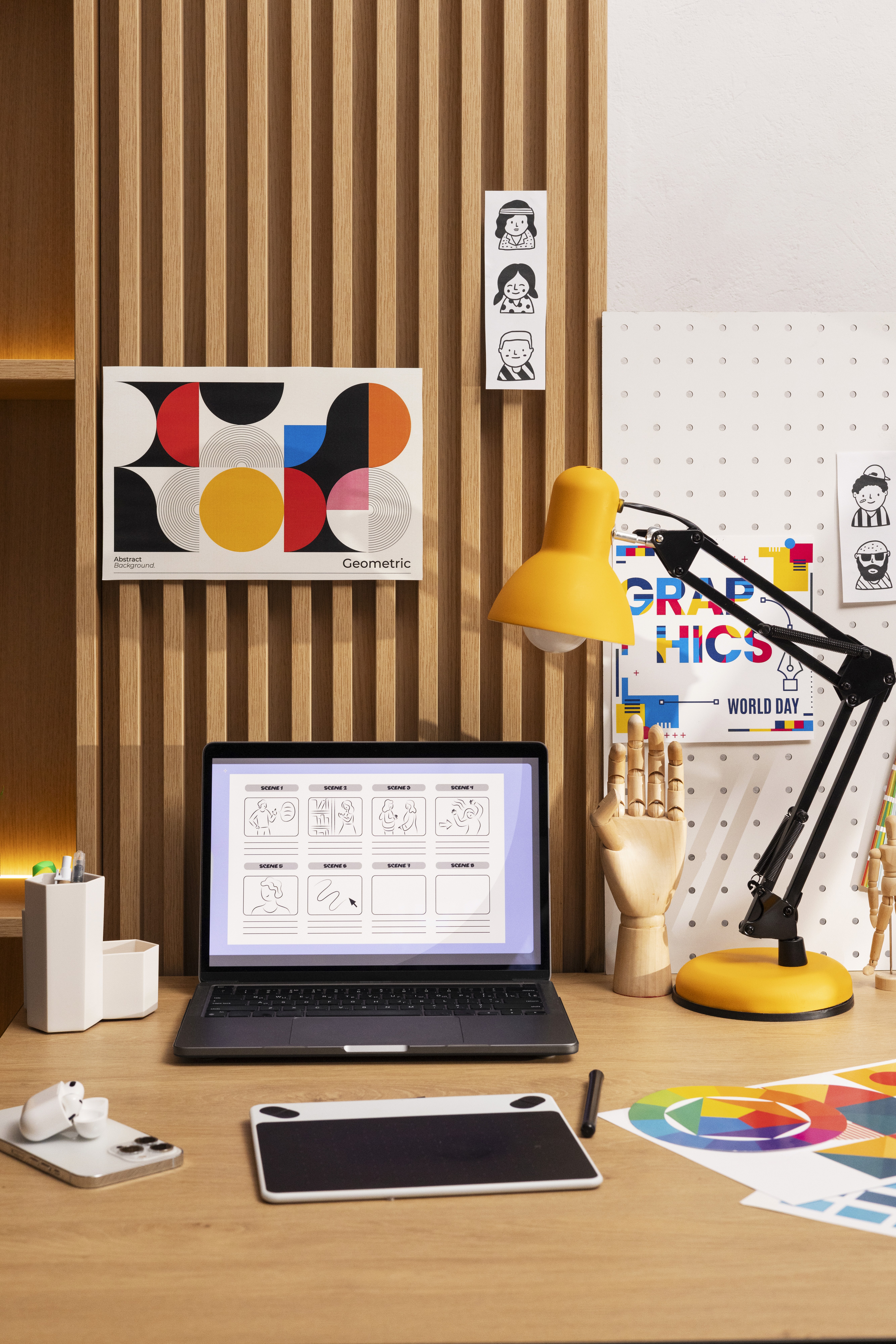 Portrait of portfolio creator – back view