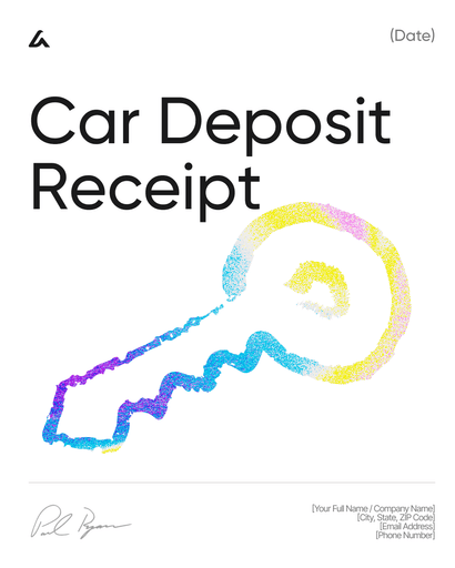Car Deposit Receipt
